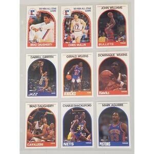 Lot of 32 Vintage 1989-90 NBA Hoops Basketball Cards Collection